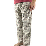 Pawsome Men's Drawstring Flannel Pajama Pant Bottoms With Pockets // 2 Pack (S)
