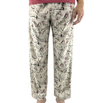 Pawsome Men's Drawstring Flannel Pajama Pant Bottoms With Pockets // 2 Pack (L)