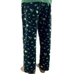 Gorilla & Outer Space Men's Fleece Pajama Pant Bottoms // 2 Pack (M)