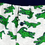 Fun Colorful Reptile Themed Patterned Men's Pajama Shorts // 3 Pack (S)