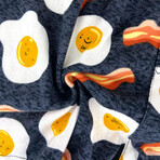 Fun & Unique Breakfast Themed Men's Pajama Boxer Shorts // 3 Pack (M)