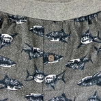 Sea Creatures All Over Print Pajama Shorts For Men // 3 Pack (S)