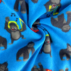 Gorilla & Outer Space Men's Fleece Pajama Pant Bottoms // 2 Pack (M)