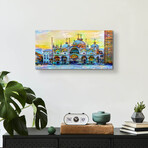 Venice Italy Patriarchal Cathedral Basilica of Saint Mark at Sunset by Pedro Gavidia (12"H x 24"W x 0.2"D)