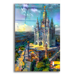 Barcelona Spain Tibidabo Church by Pedro Gavidia (16"H x 12"W x 0.13"D)