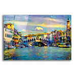 Venice Italy Rialto Bridge by Pedro Gavidia (12"H x 16"W x 0.13"D)