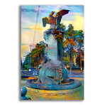 Toluca Mexio Fountain Eagle Firmado by Pedro Gavidia (16"H x 12"W x 0.13"D)