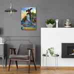 Toluca Mexio Fountain Eagle Firmado by Pedro Gavidia (16"H x 12"W x 0.13"D)