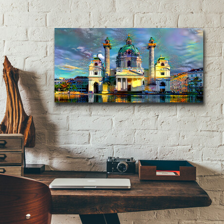 Vienna Austria Karlskirche by Pedro Gavidia (12"H x 24"W x 0.2"D)
