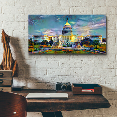 Washington United States Capitol by Pedro Gavidia (12"H x 24"W x 0.2"D)