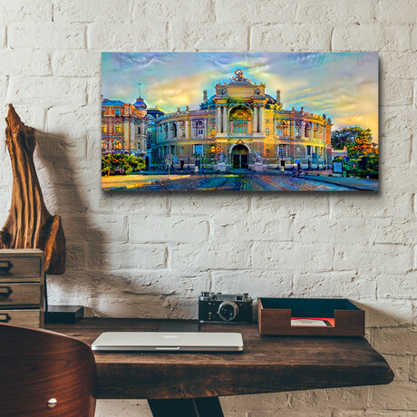 Odessa Ukraine Opera and Ballet Theater by Pedro Gavidia (12"H x 24"W x 0.2"D)