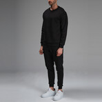 Kai Crewneck Track Suit Set // Black (XL)