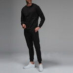 Kai Crewneck Track Suit Set // Black (XL)