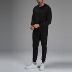 Kai Crewneck Track Suit Set // Black (XL)