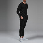 Kai Crewneck Track Suit Set // Black (XL)