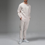 Kai Crewneck Track Suit Set // Cream (M)