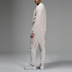 Kai Crewneck Track Suit Set // Cream (M)