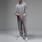 Connor Hoodie Track Suit Set // Light Gray (S)