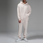 Connor Hoodie Track Suit Set // Cream (L)