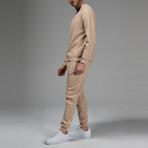 Kai Crewneck Track Suit Set // Light Brown (XL)