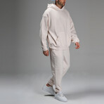 Connor Hoodie Track Suit Set // Cream (L)