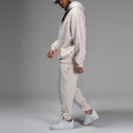 Connor Hoodie Track Suit Set // Cream (L)
