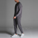 Kai Crewneck Track Suit Set // Dark Gray (XL)