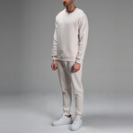 Kai Crewneck Track Suit Set // Cream (M)