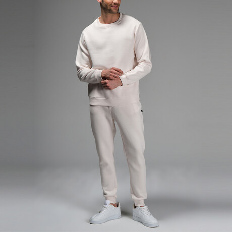 Kai Crewneck Track Suit Set // Cream (S)