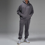 Connor Hoodie Track Suit Set // Dark Gray (S)