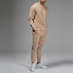Kai Crewneck Track Suit Set // Light Brown (XL)