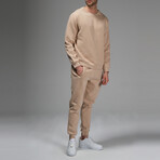 Kai Crewneck Track Suit Set // Light Brown (XL)