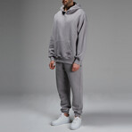 Connor Hoodie Track Suit Set // Light Gray (S)