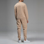Kai Crewneck Track Suit Set // Light Brown (XL)