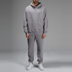 Connor Hoodie Track Suit Set // Light Gray (S)