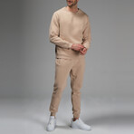 Kai Crewneck Track Suit Set // Light Brown (XL)