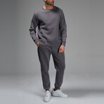 Kai Crewneck Track Suit Set // Dark Gray (XL)