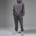 Connor Hoodie Track Suit Set // Dark Gray (S)