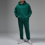 Connor Hoodie Track Suit Set // Green (L)