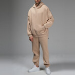 Connor Hoodie Track Suit Set // Light Brown (M)