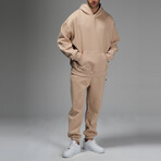 Connor Hoodie Track Suit Set // Light Brown (M)