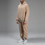 Connor Hoodie Track Suit Set // Light Brown (M)