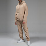 Connor Hoodie Track Suit Set // Light Brown (M)