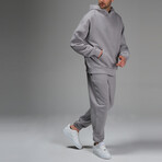 Connor Hoodie Track Suit Set // Light Gray (S)