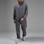 Connor Hoodie Track Suit Set // Dark Gray (S)