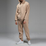 Connor Hoodie Track Suit Set // Light Brown (M)