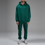 Connor Hoodie Track Suit Set // Green (L)