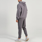 Axa Zip Up Hoodie Track Suit Set // Dark Gray (M)