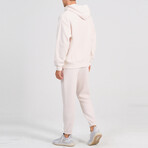 Axa Zip Up Hoodie Track Suit Set // Cream (S)