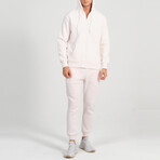 Ider Zip Up Drawstring Hoodie Track Suit Set // Cream (XL)